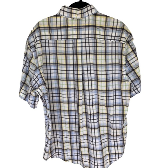 Vintage Tommy Hilfiger plaid cotton casual short sleeve button down shirt large - Picture 2 of 5